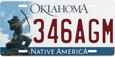 OK license plate 346AGM