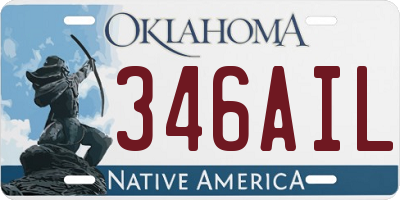 OK license plate 346AIL