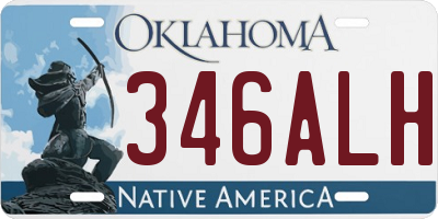 OK license plate 346ALH