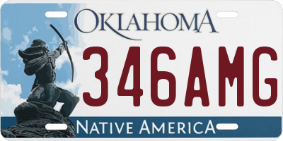 OK license plate 346AMG