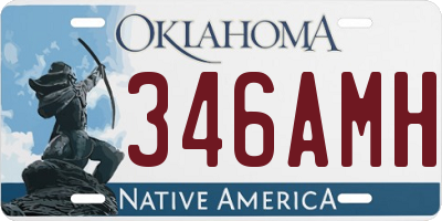 OK license plate 346AMH