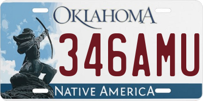 OK license plate 346AMU