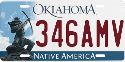 OK license plate 346AMV