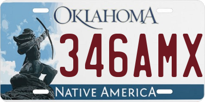 OK license plate 346AMX