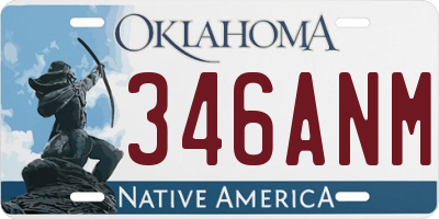 OK license plate 346ANM