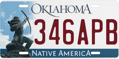 OK license plate 346APB