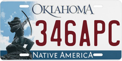 OK license plate 346APC