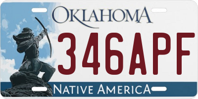 OK license plate 346APF