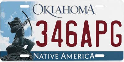 OK license plate 346APG
