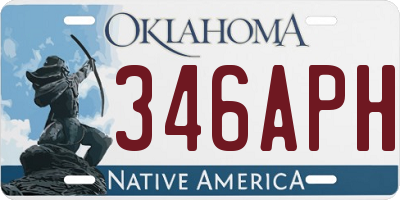 OK license plate 346APH