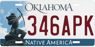 OK license plate 346APK