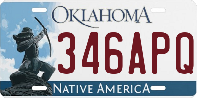 OK license plate 346APQ