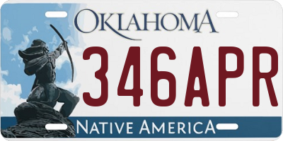 OK license plate 346APR