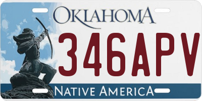 OK license plate 346APV