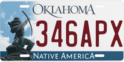 OK license plate 346APX