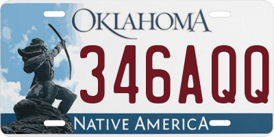 OK license plate 346AQQ