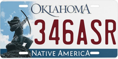 OK license plate 346ASR
