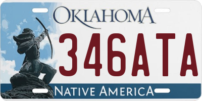 OK license plate 346ATA