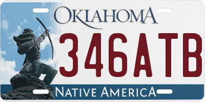 OK license plate 346ATB