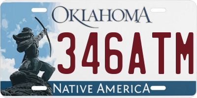 OK license plate 346ATM