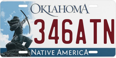 OK license plate 346ATN