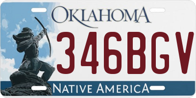 OK license plate 346BGV