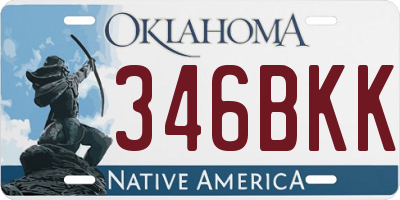 OK license plate 346BKK