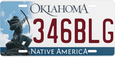 OK license plate 346BLG
