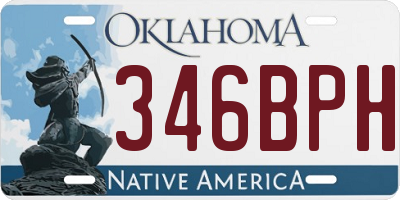 OK license plate 346BPH