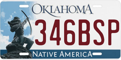 OK license plate 346BSP