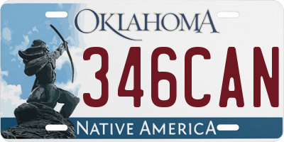 OK license plate 346CAN