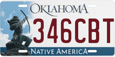 OK license plate 346CBT