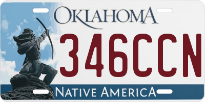 OK license plate 346CCN