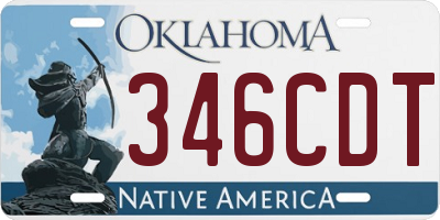 OK license plate 346CDT