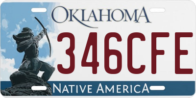 OK license plate 346CFE