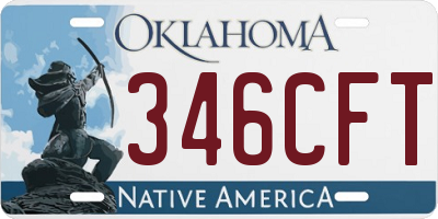 OK license plate 346CFT