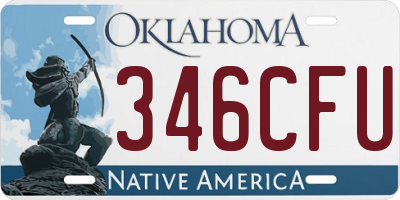 OK license plate 346CFU