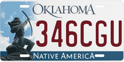 OK license plate 346CGU