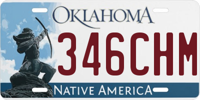 OK license plate 346CHM