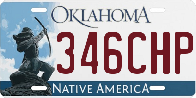 OK license plate 346CHP