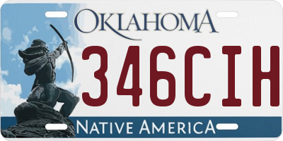 OK license plate 346CIH
