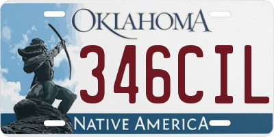 OK license plate 346CIL