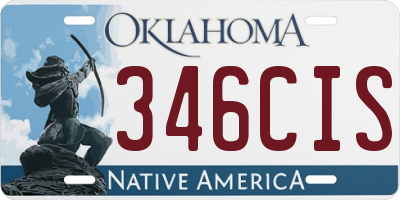OK license plate 346CIS