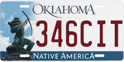 OK license plate 346CIT