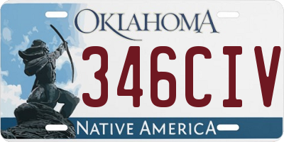 OK license plate 346CIV