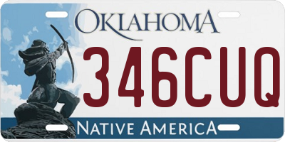 OK license plate 346CUQ