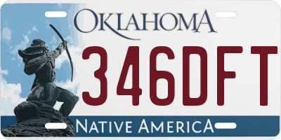 OK license plate 346DFT