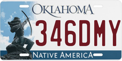 OK license plate 346DMY