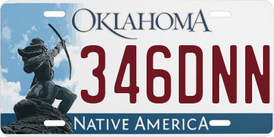 OK license plate 346DNN