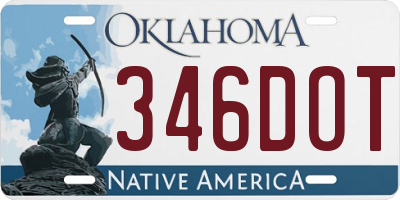 OK license plate 346DOT